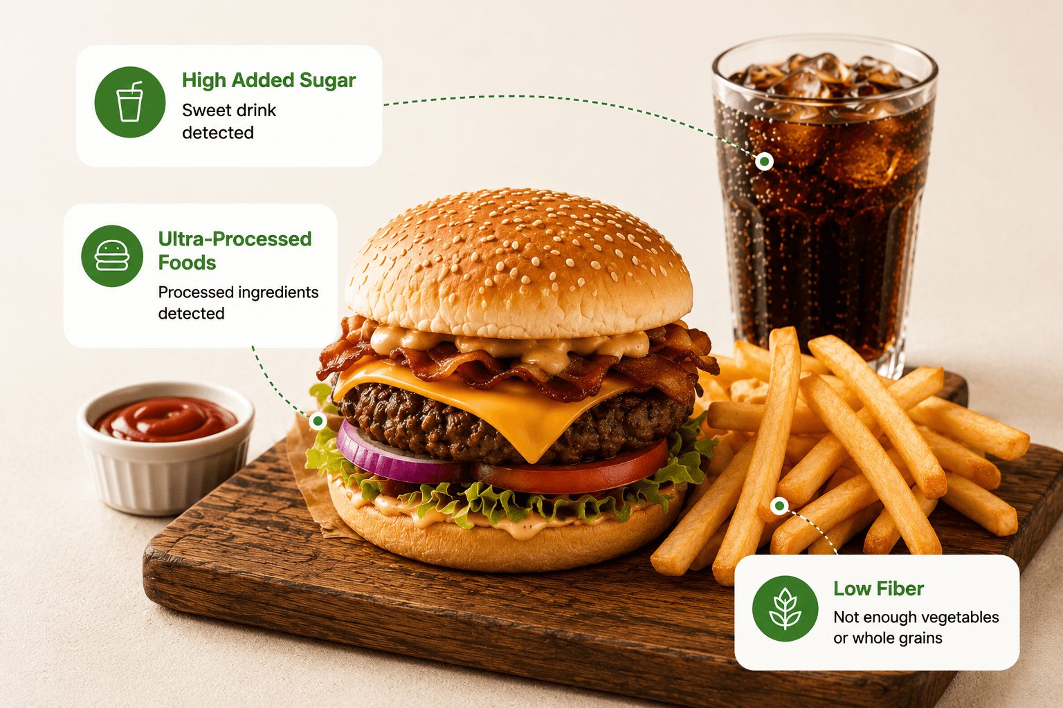 SlowAge meal analysis preview